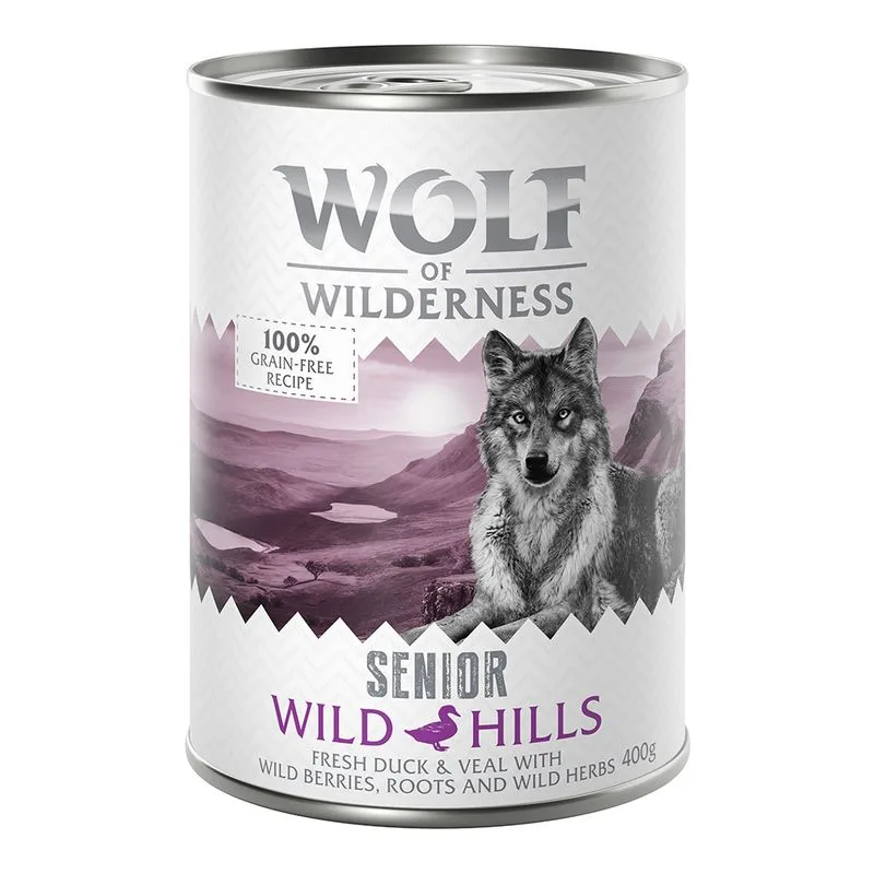 Wolf of Wilderness Senior 24 x 400 g (Wild Hills - Ente)