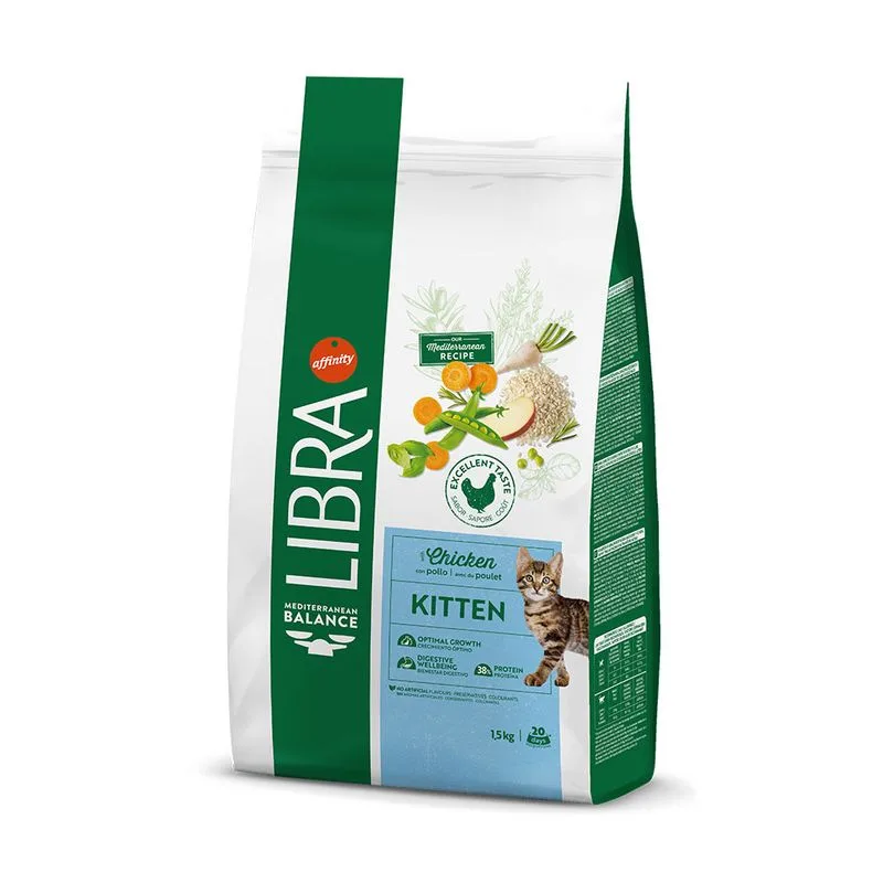 Libra Cat Junior con Pollo Crocchette per gatto (Set %: 2 x 1,5 kg)