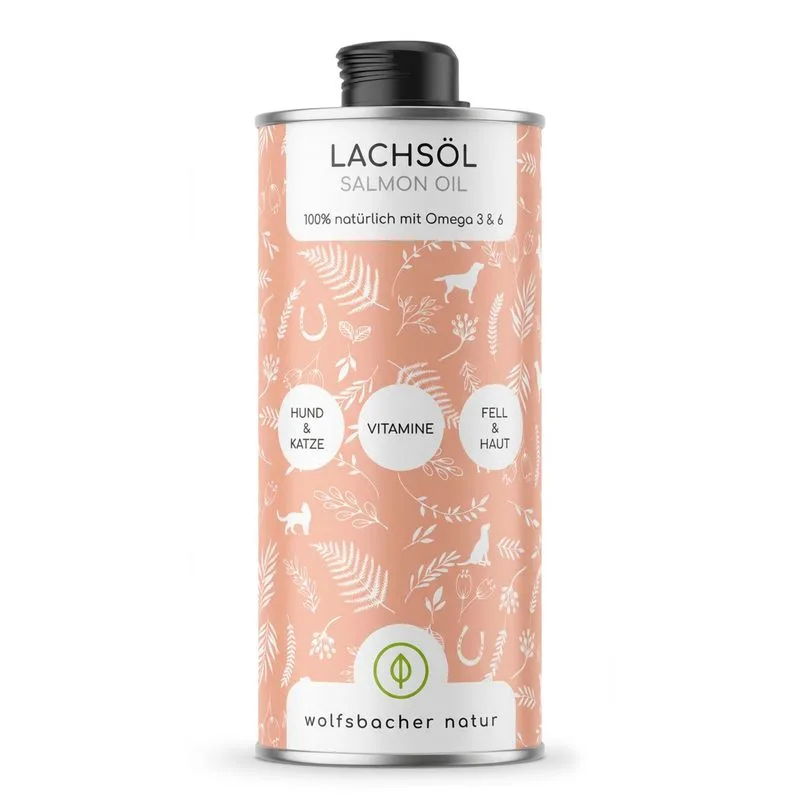 Wolfsbacher Natur Olio di salmone per cani (1 L)