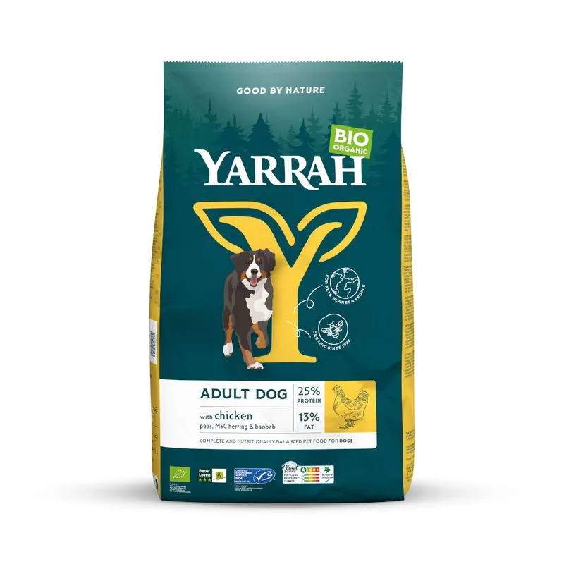 Yarrah Bio Adult con Pollo bio Crocchette per cane (Set %: 2 x 10 kg)
