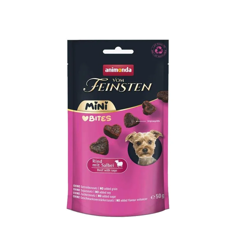 animonda vom Feinsten Adult Mini Bites (Set%: 10 x 50 g Manzo con Salvia)