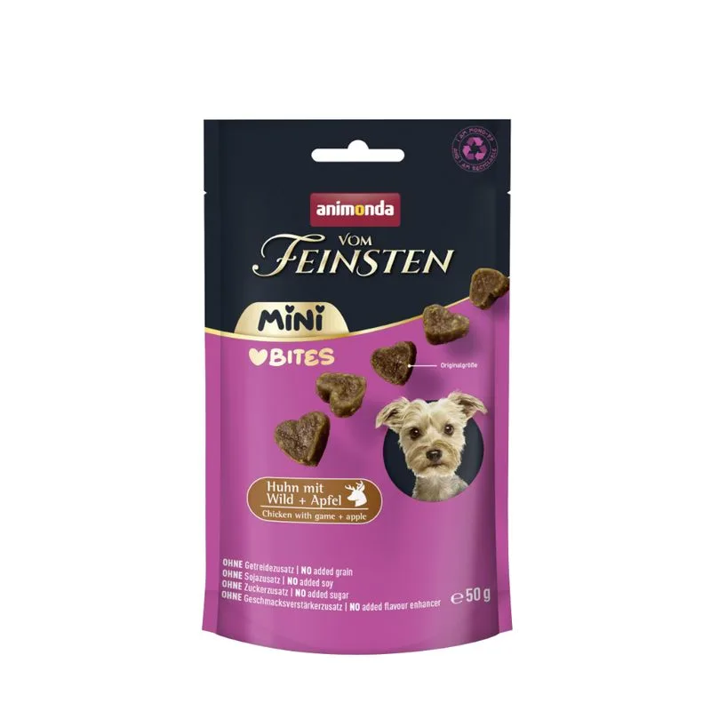 animonda vom Feinsten Adult Mini Bites (Set%: 10 x 50 g Pollo con Selvaggina e Mela)