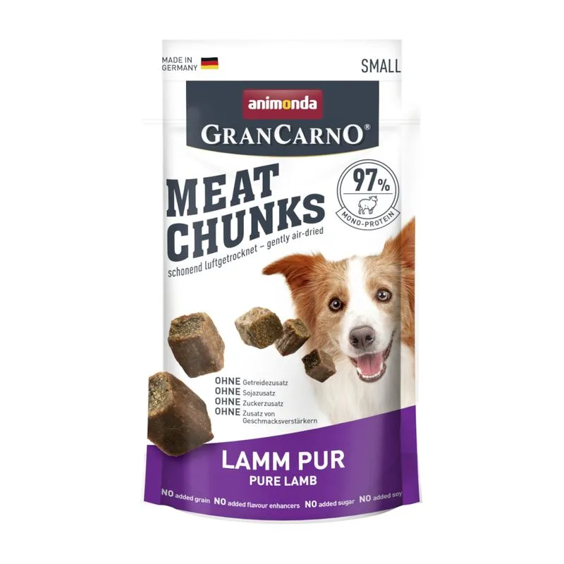 animonda Gran Carno Meat Chunks Small Snack per cani (Set %: 4 x 60 g Agnello Puro)