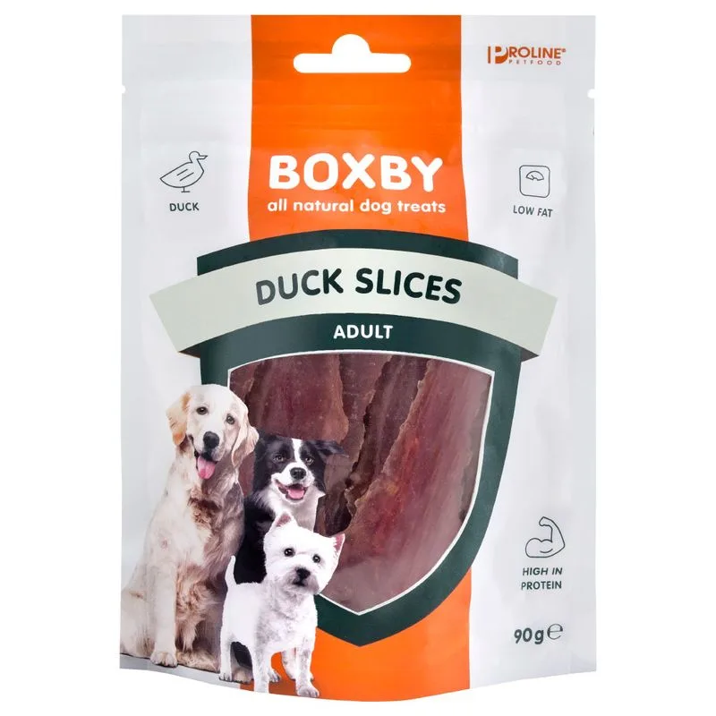 Boxby Adult Slice all'anatra Snack per cani (Set %: 3 x 90 g)