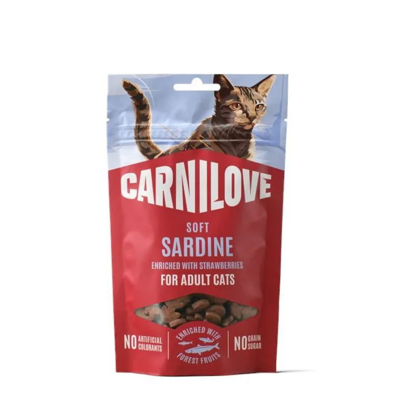 Carnilove Cat Soft Snack (Set %: 4 x 50 g Sardine con Fragole)