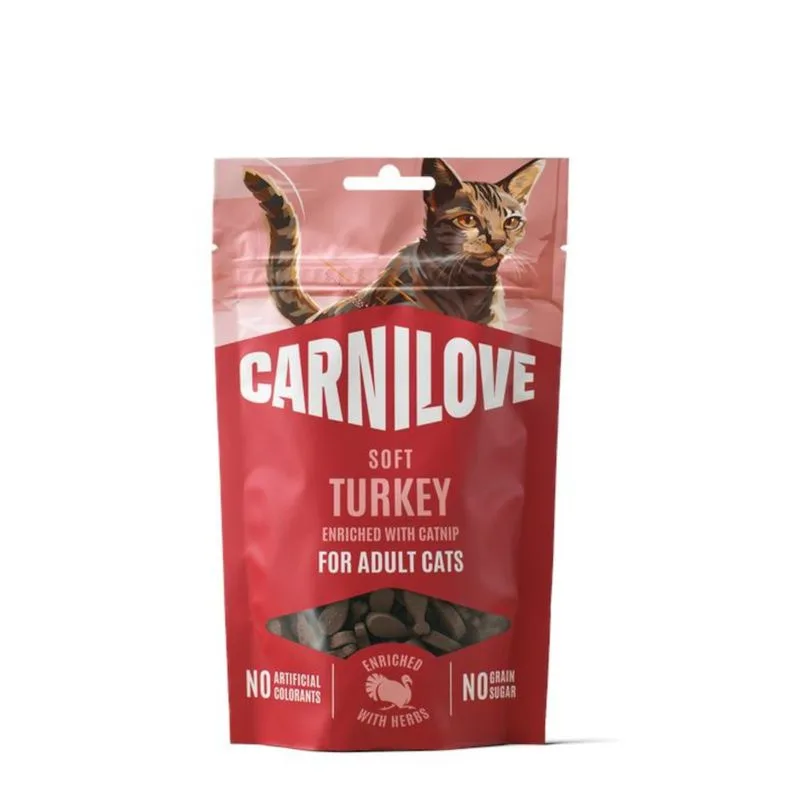 Carnilove Cat Soft Snack (Set %: 4 x 50 g Tacchino con Erba gatta)
