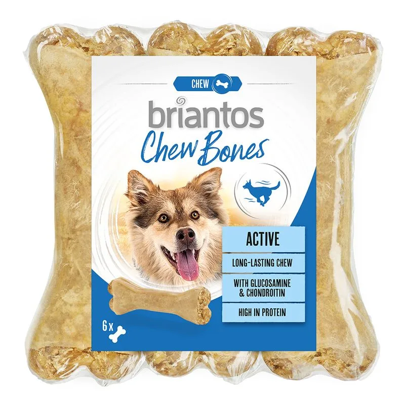 Briantos Chew Bones Active con Glucosammina e Condroitina Snack per cane