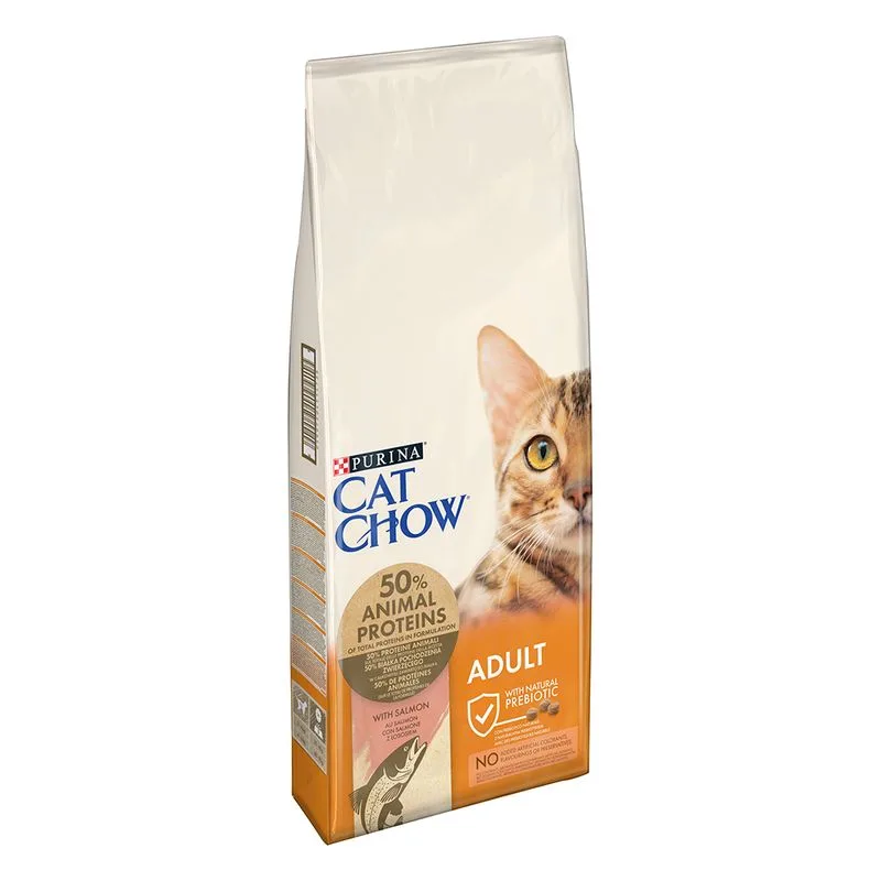 Multipack risparmio! 2 x 15 kg PURINA Cat Chow Crocchette per gatto (Adult ricco in Salmone)