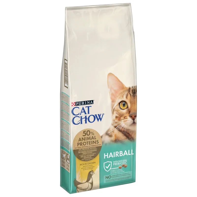 Multipack risparmio! 2 x 15 kg PURINA Cat Chow Crocchette per gatto (Hairball Control ricco in Pollo)