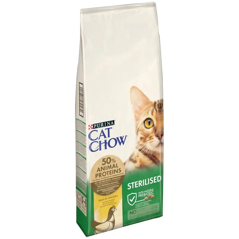 Multipack risparmio! 2 x 15 kg PURINA Cat Chow Crocchette per gatto (Sterilised ricco in Pollo)