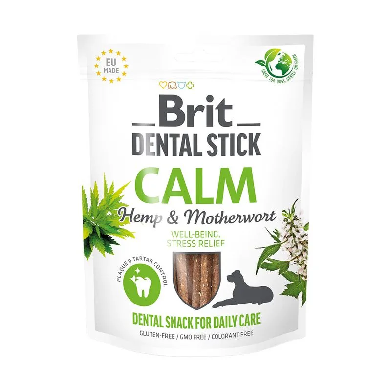 Brit Dental Stick Calm con Canapa & Cardiaca Snack cane (Set %: 3 x 251 g (21 pz))