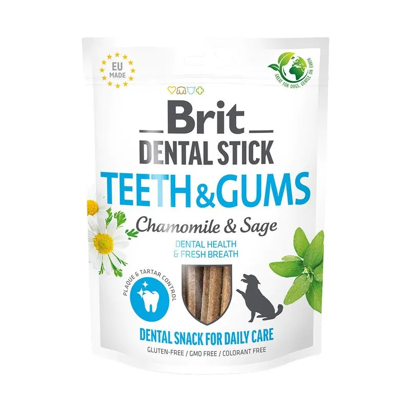 Brit Dental Stick Denti & Gengive con Camomilla & Salvia Snack cane (Set %: 3 x 251 g (21 pz))
