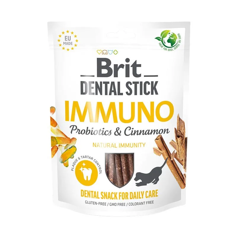Brit Dental Stick Immuno con Prebiotici & Cannella Snack cane (Set %: 3 x 251 g (21 pz))
