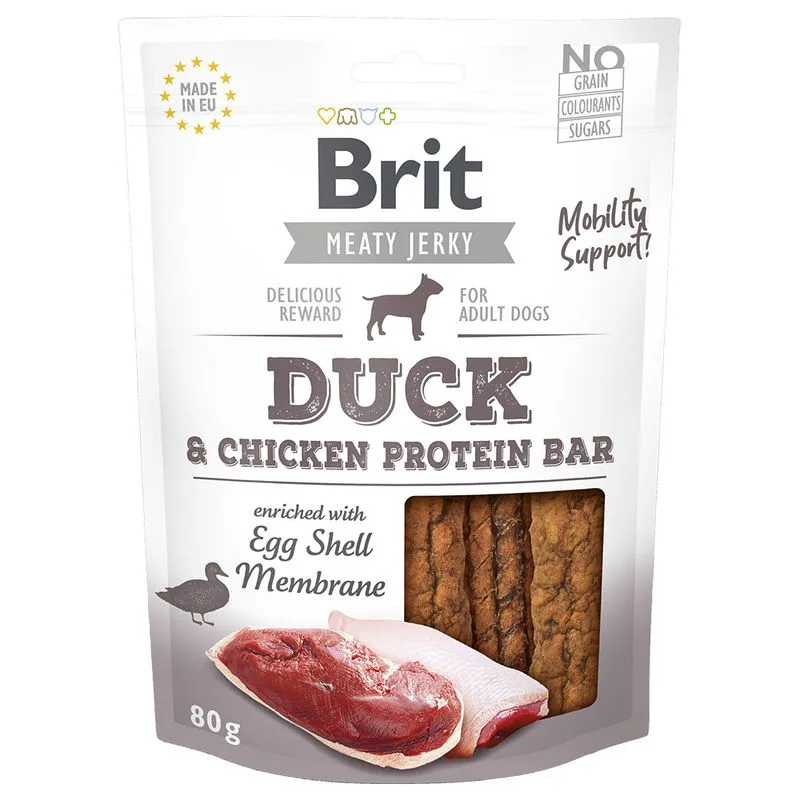 Brit Jerky Protein Bar Anatra Snack cane (Set %: 3 x 80 g)