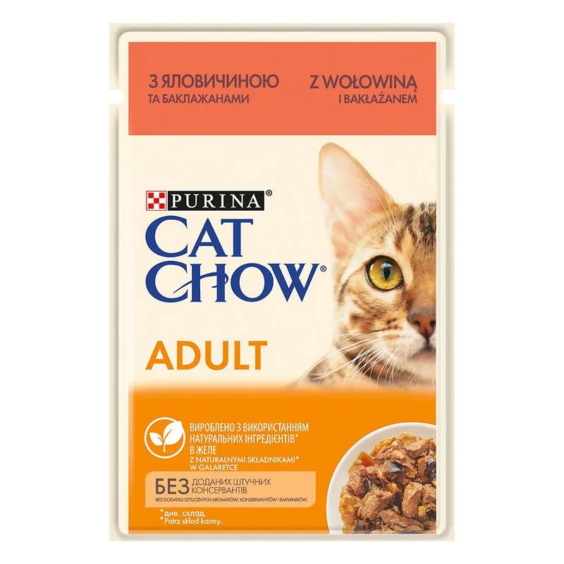 PURINA Cat Chow 26 x 85 g Alimento umido per gatti (Manzo)