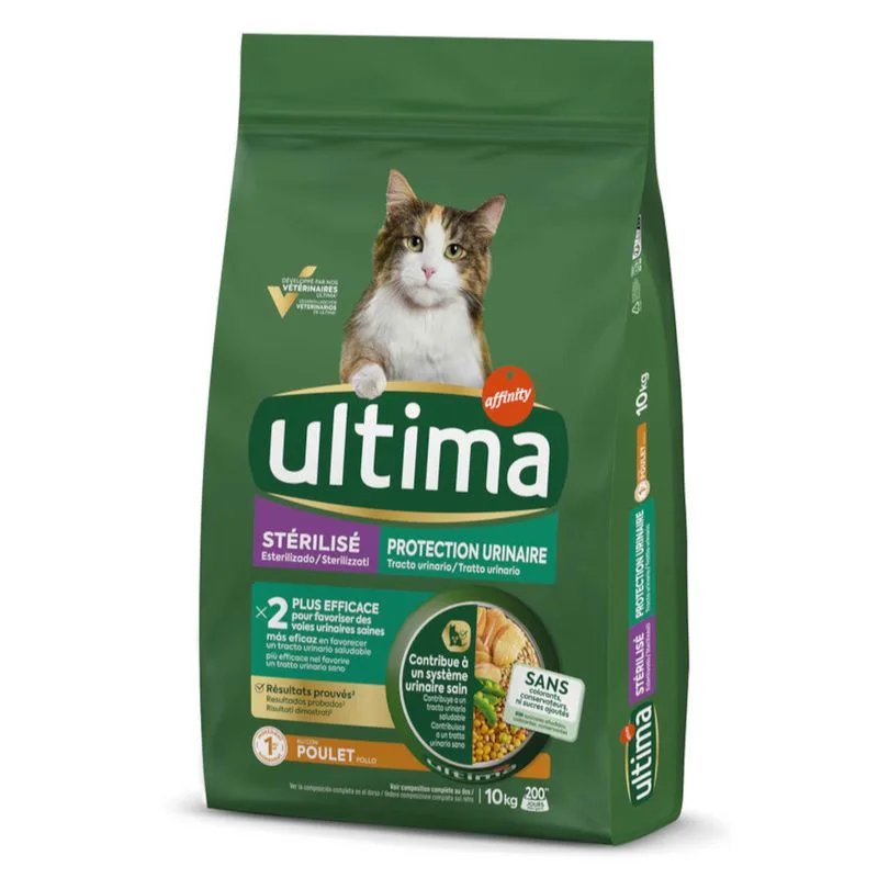 Multipack! 2 x Ultima Cat Crocchette per gatti (Sterilised Urinary Pollo)