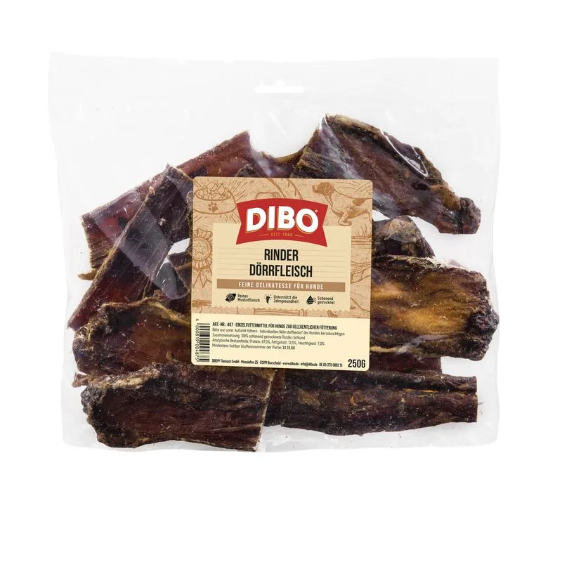 DIBO Carne di Manzo essiccata (Set %: 6 x 250 g)