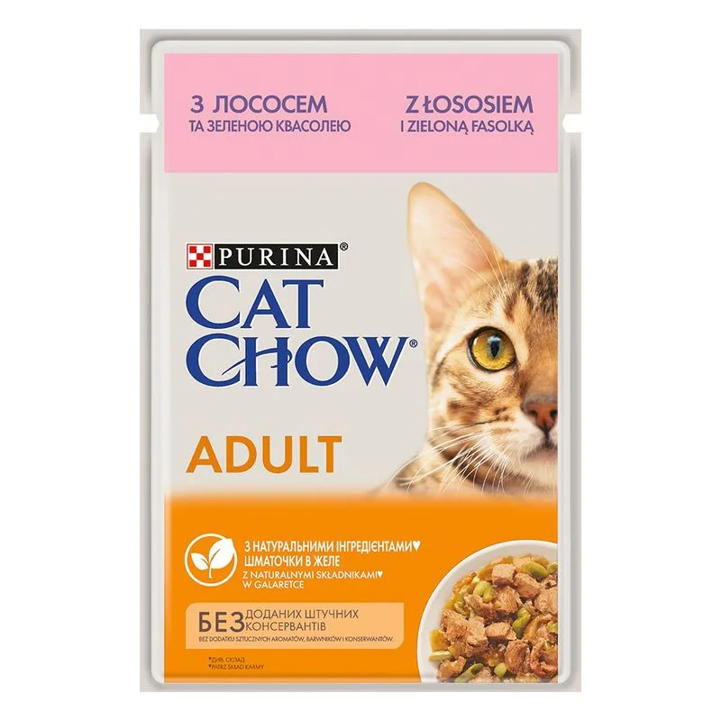 PURINA Cat Chow 26 x 85 g Alimento umido per gatti (Salmone)
