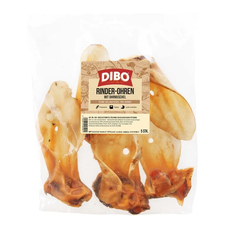 DIBO Orecchie di manzo intere (Set %: 2 x 5 pz)