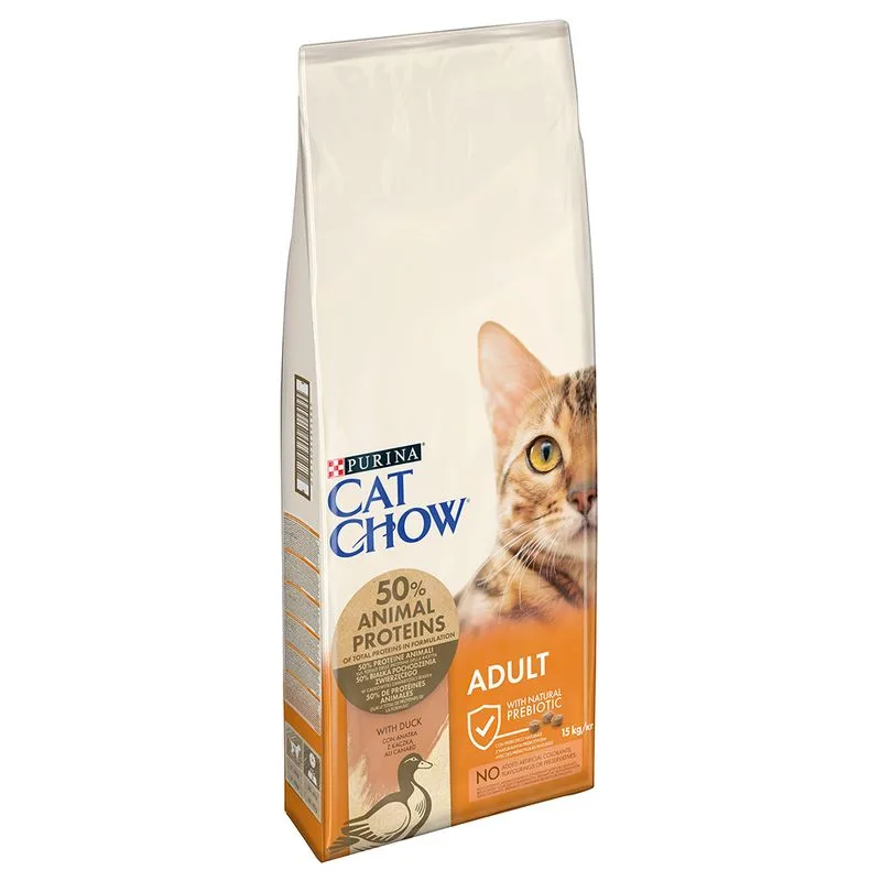 PURINA Cat Chow Adult Anatra Crocchette per gatto (Set %: 2 x 15 kg)