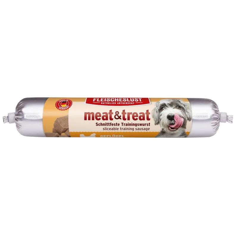 Fleischeslust meat & treat Salsiccia per l'addestramento (80 g Pollame)