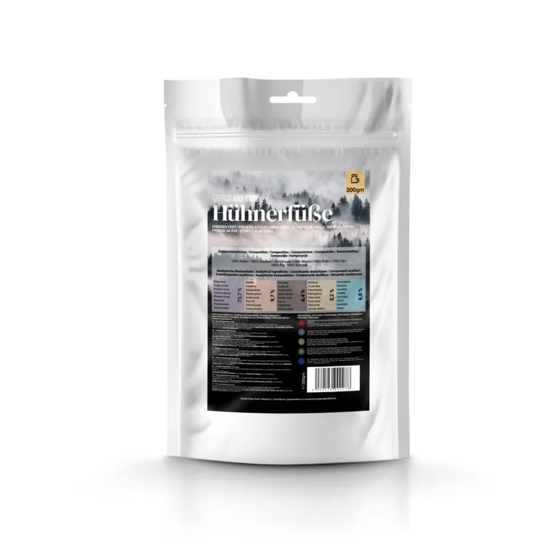George & Bobs snack per cani 3 x 200 g (Zampe di Pollo)