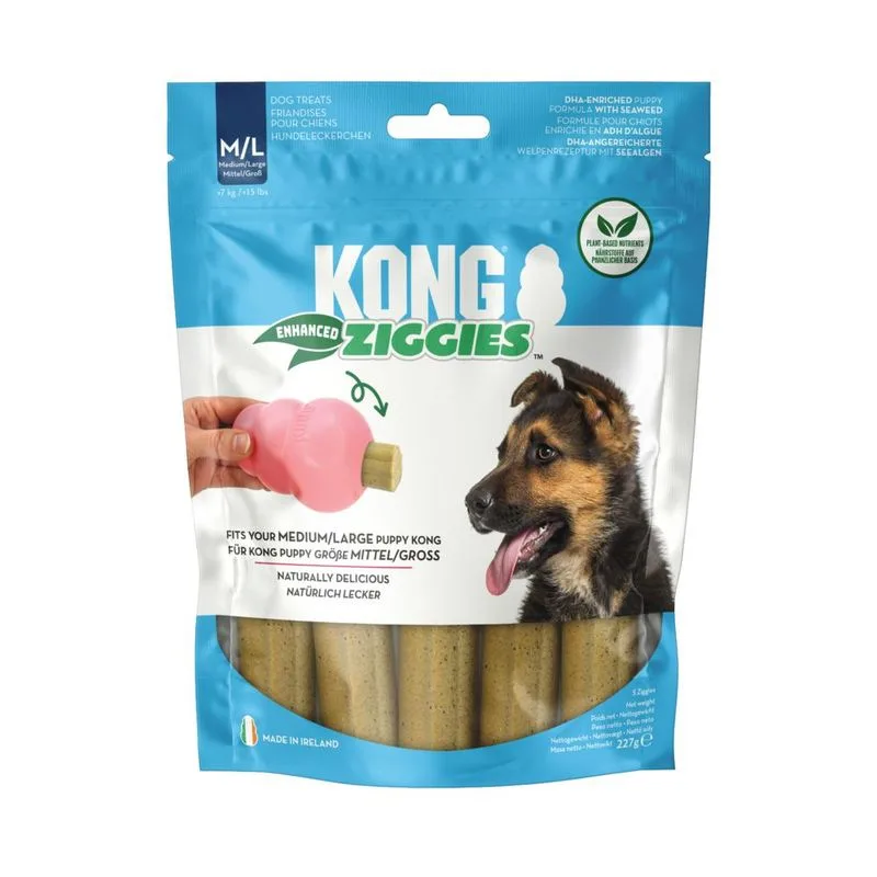 KONG Ziggies Enhanced Puppy (M/L: per cani da 7 kg (227 g))