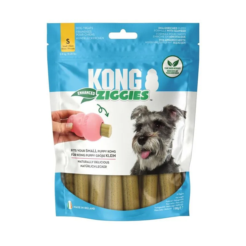 KONG Ziggies Enhanced Puppy (Set %: 2 x 198 g - S per cani fino a 7 kg)
