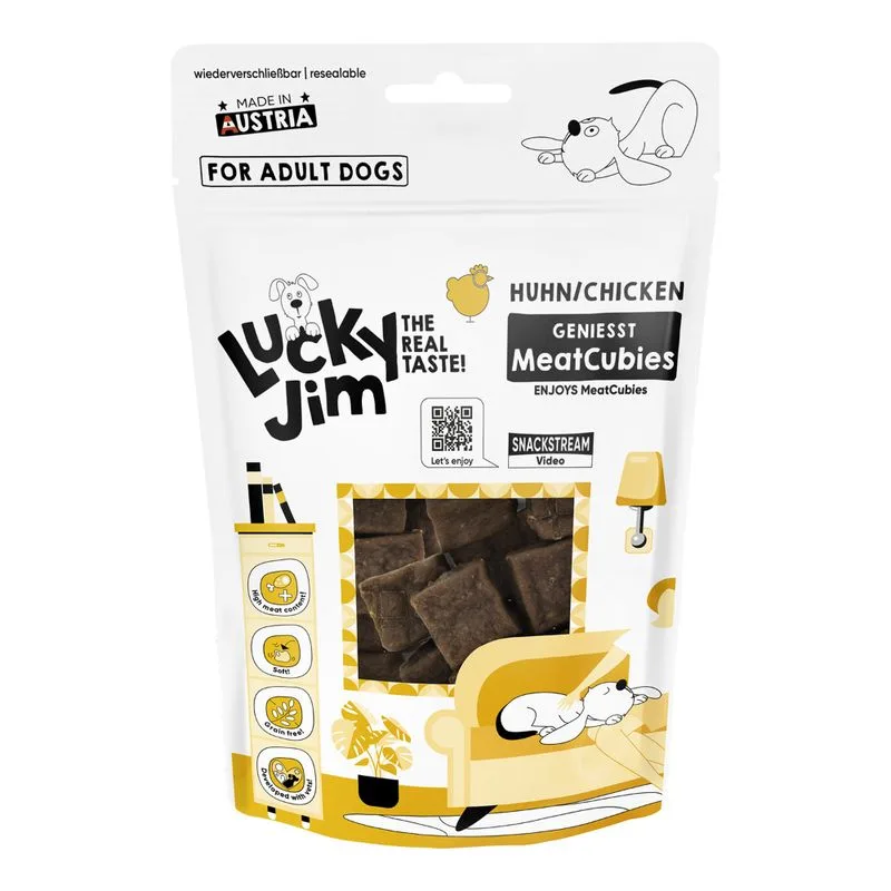 Lucky Jim MeatCubies 70 g (Set %: 8 x 70 g Pollo)