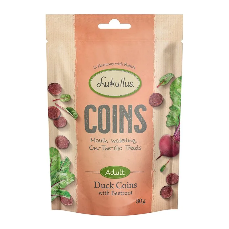 Lukullus Coins Anatra Adult Snack per cane (Set %: 3 x 80 g)