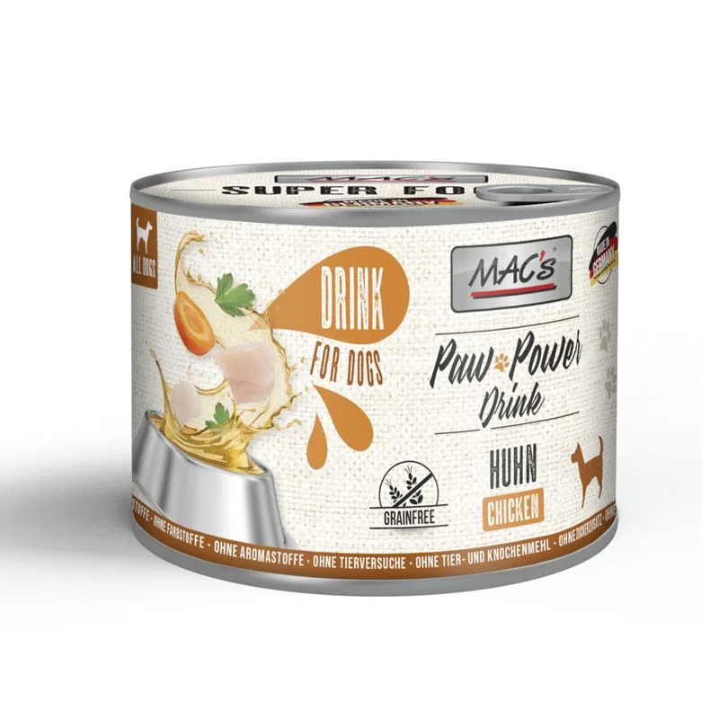 MAC's Dog Paw Power Drink 12 x 185 g (Pollo)