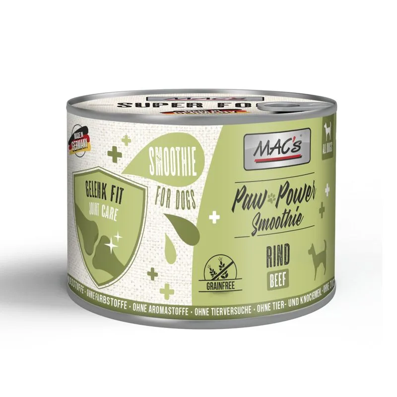 MAC's Dog Paw Power Smoothie 6 x 185 g (Manzo - Joint Care)