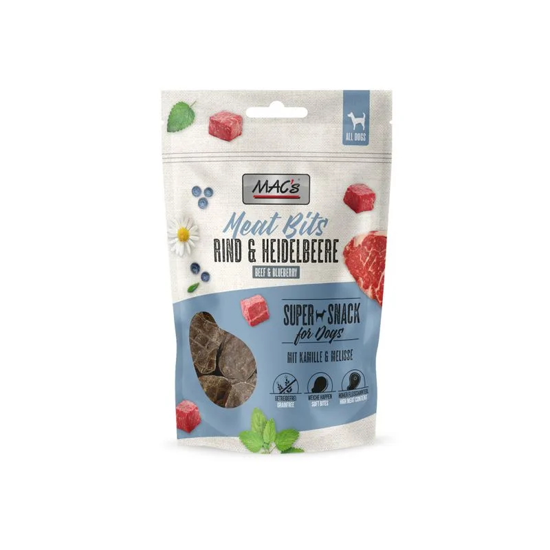 MAC's Meat Bits (Set %: 6 x 90 g Manzo & Mirtilli)