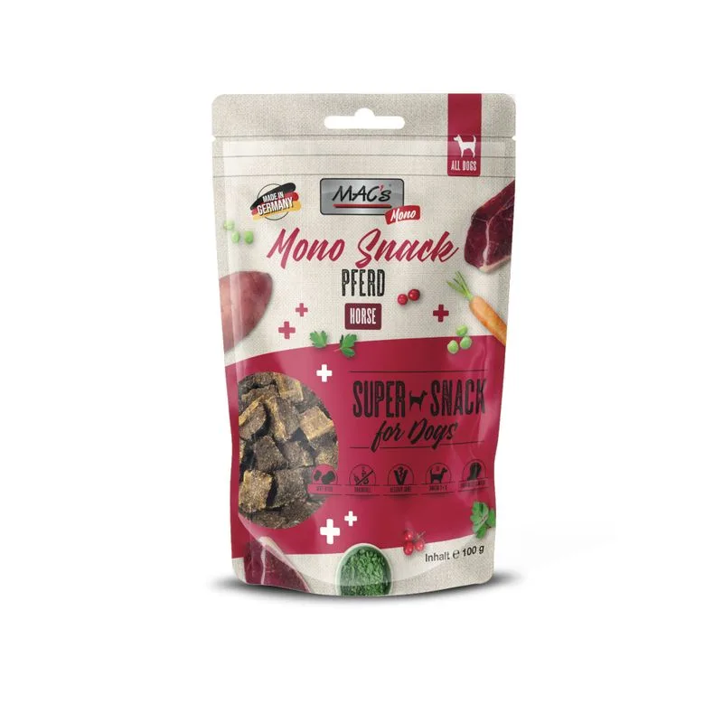 MAC´s Dog Mono Snack per cani (Set %: Cavallo 6 x 100 g)