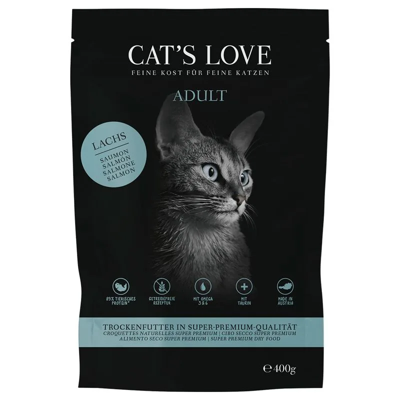 Cat's Love Adult Salmone Crocchette per gatto (Set %: 2 x 400 g)