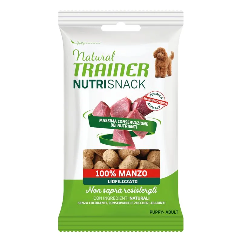 Natural Trainer Nutrisnack Bocconcini liofilizzati Puppy & Adult 20 x 20 g (Manzo)