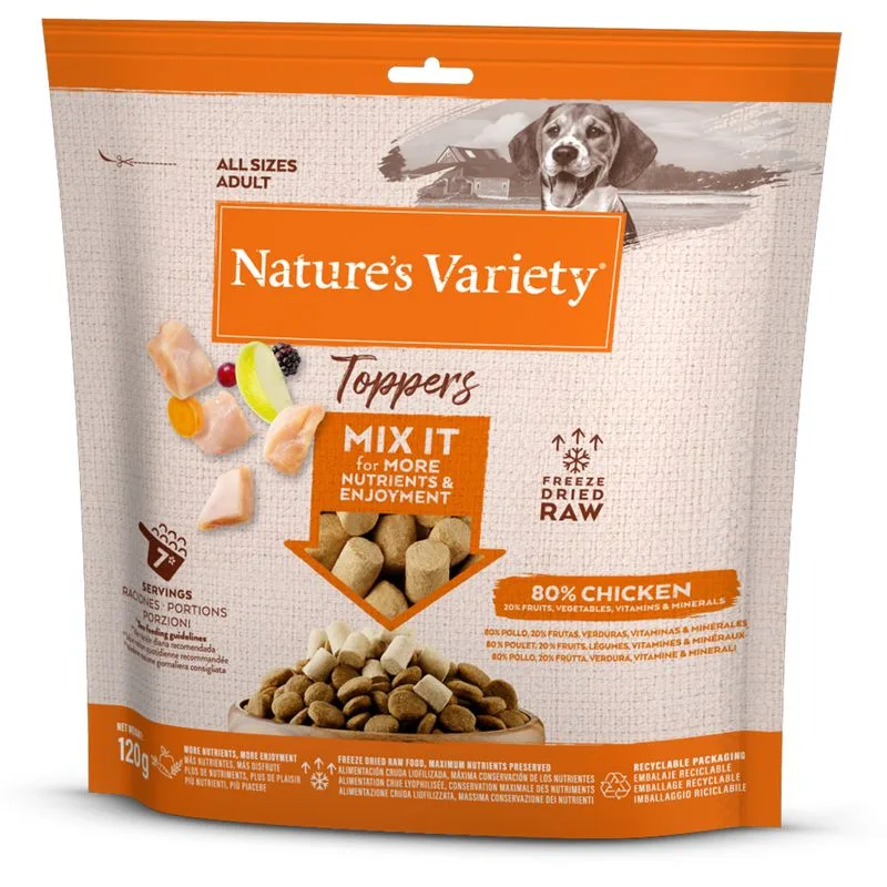 Nature's Variety Toppers Snack liofilizzati per cani (Set %: 2 x 120 g Pollo)