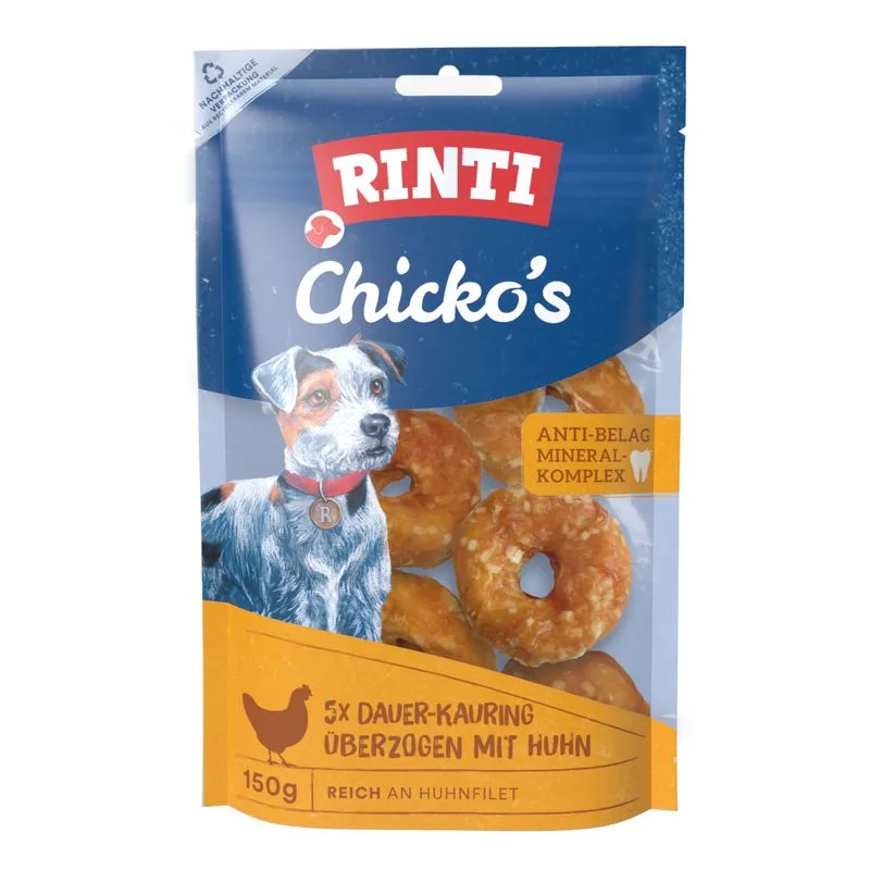 RINTI Chicko Ciambelle da masticare - piccoli Snack per cani