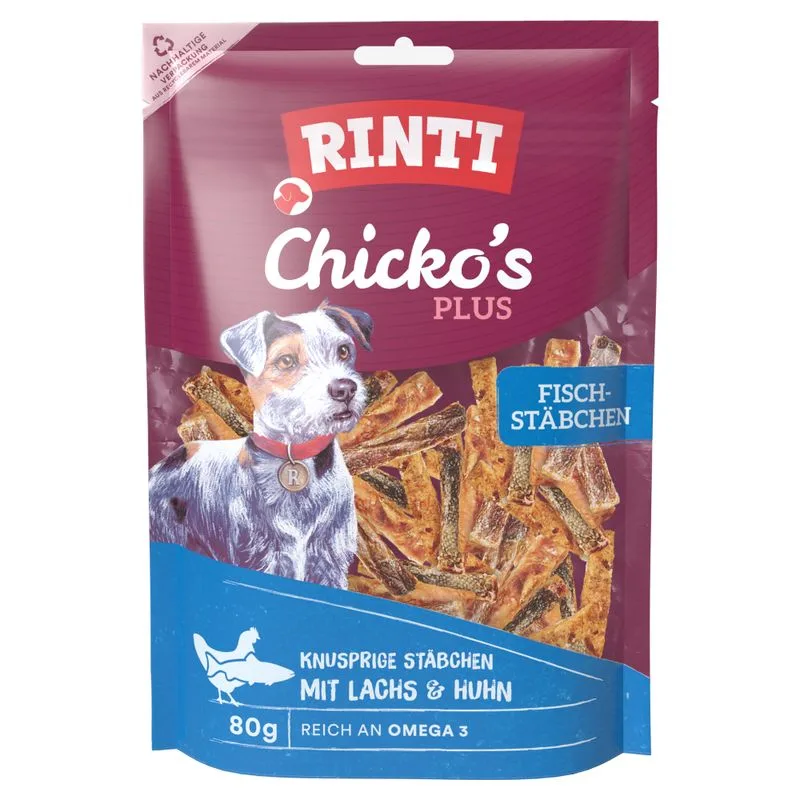 RINTI Chicko Plus Strisce al pesce (Set %: 3 x 80 g)