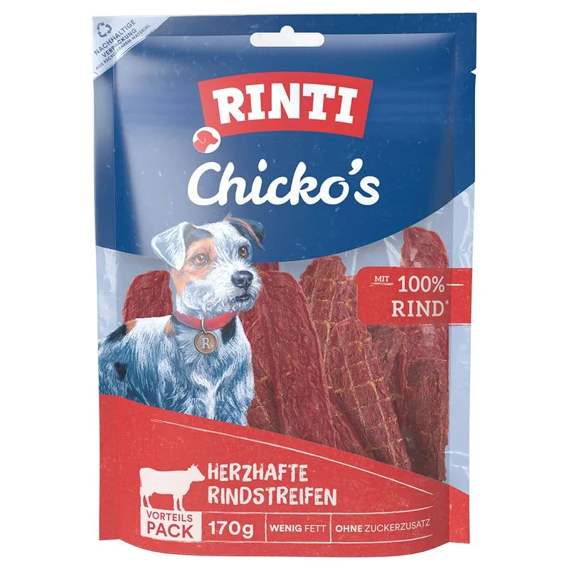 RINTI Chicko Snack per cani (4 x 170 g, Manzo)