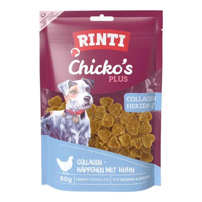 RINTI Chicko's Plus Collagen Hearts (Set %: 3 x 80 g Pollo)