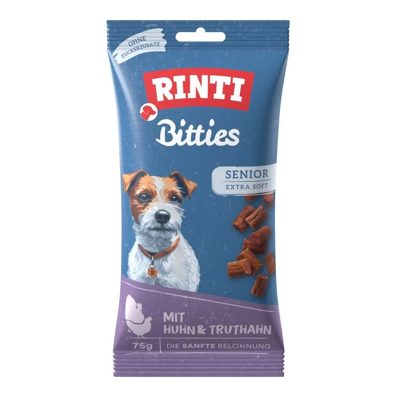 RINTI Extra Bitties Senior Pollo & Tacchino (Set %: 6 x 75 g)