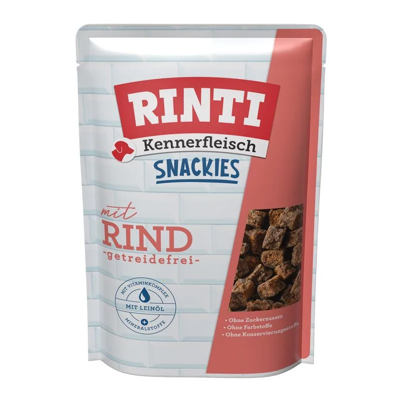 RINTI Kennerfleisch Snackies (Set %: 5 x 225 g Manzo)