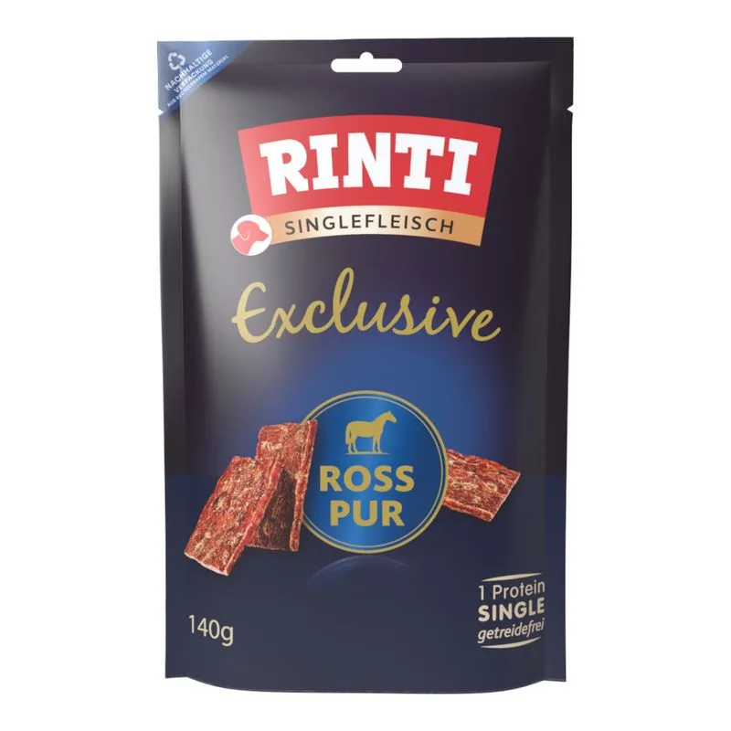 RINTI Single Meat Exclusive Snack Bigpack (Set %: 3 x 140 g Cavallo puro)