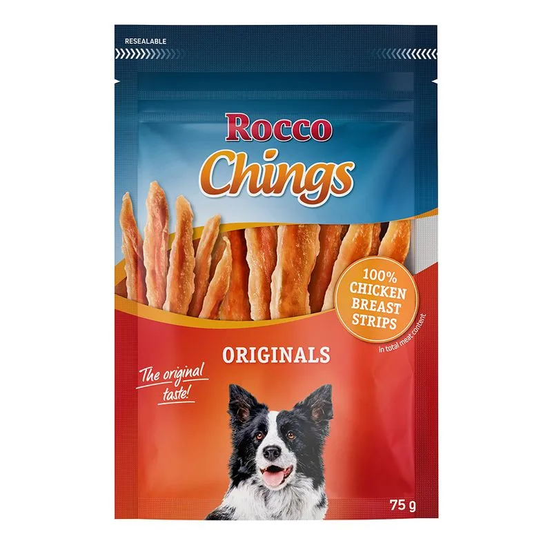 Confezione prova: 75 g Rocco Chings Originals Snack per cani