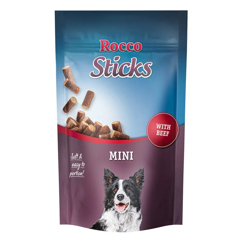 Rocco Sticks Mini Snack per cane (100 g con Manzo)