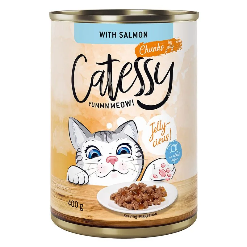 Bocconcini in Salsa o Gelatina Catessy 24 x 400 g (con Salmone in Gelatina)