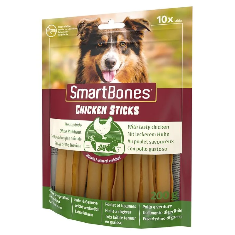 SmartBones Chicken Sticks Bastoncini da masticare al pollo (Set %: 3 x 10 pz)