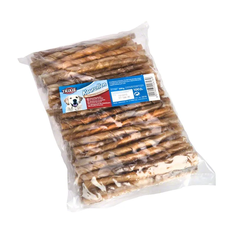 Trixie Bastoncini da masticare in pelle di manzo (12,5 cm) Snack per cane (Set %:  2 x 100 pz)