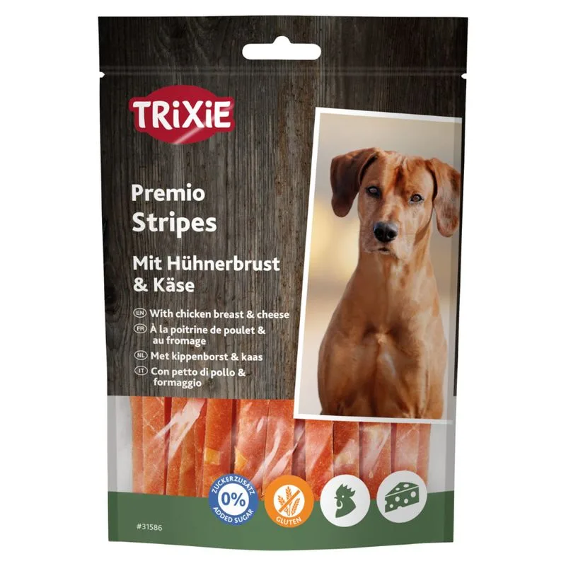Trixie PREMIO Strisce con pollo e formaggio Snack per cane (4 x 100 g)